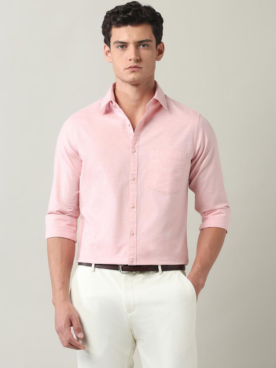 AD By Arvind Men Twill Solid Pure Cotton Casual Shirt - Image 1