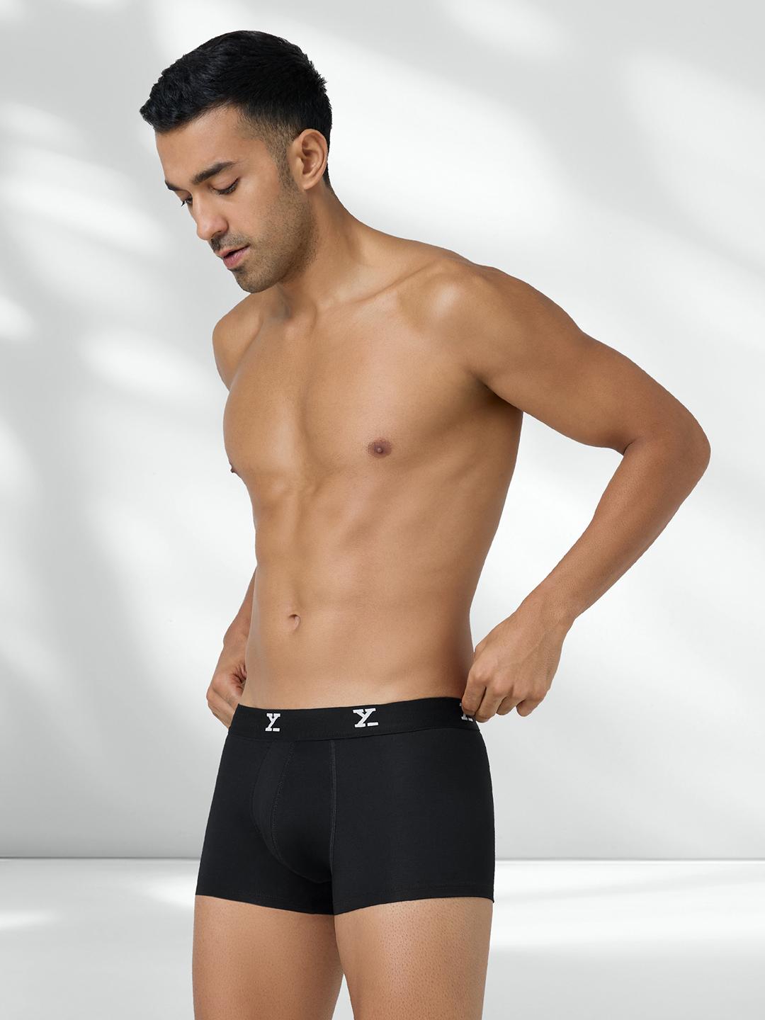 Buy XYXX Men Solid ACE IntelliSoft Modal BLACK Trunk - Trunk for