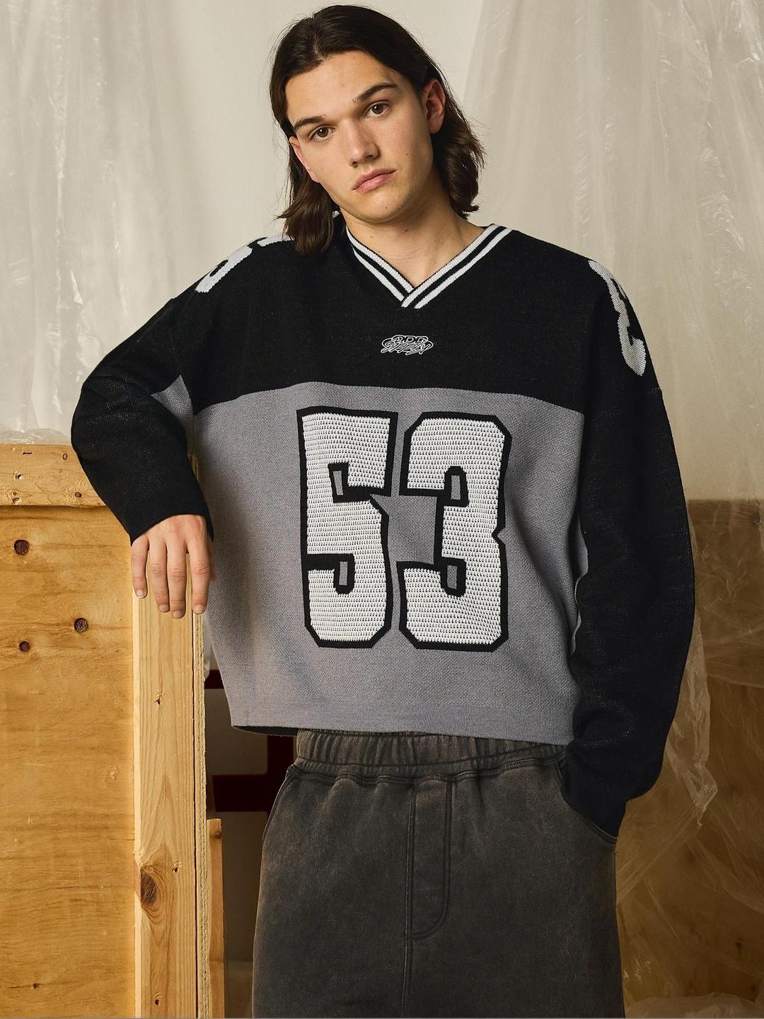 Bershka Sport Print Jumper for Men