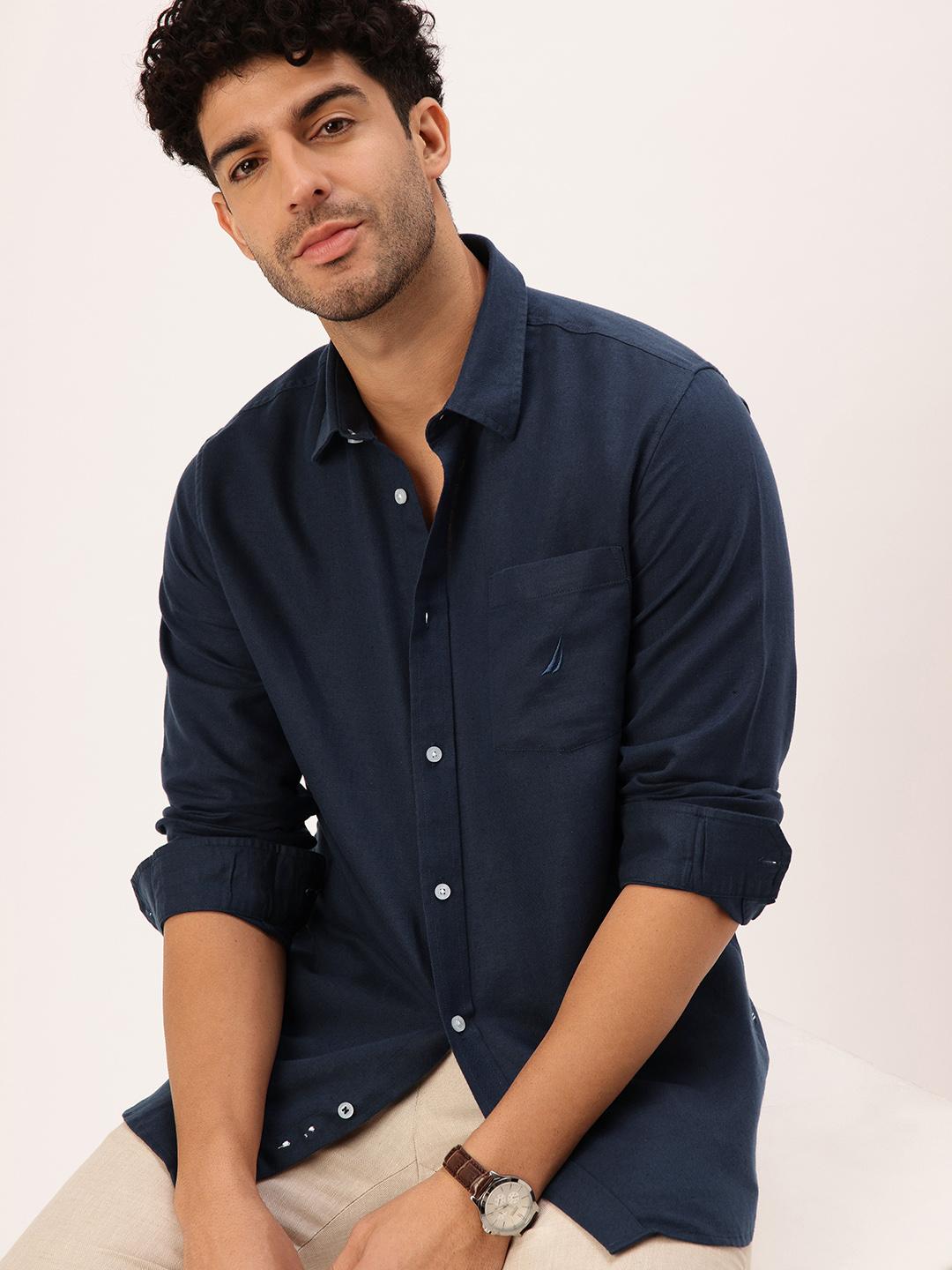 Nautica Classic Linen Cotton Casual Shirt