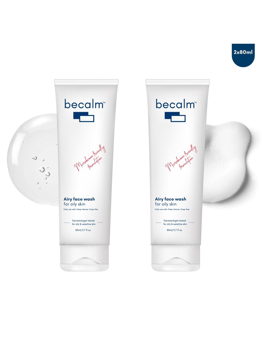 Becalm Airy Face Wash For Oily Skin - 2x80ml Pack of 2