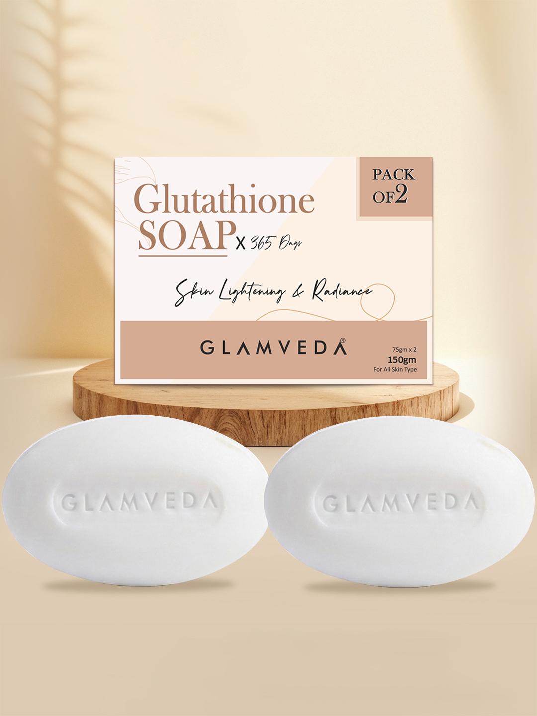 Buy GLAMVEDA Set Of 2 Glutathione Soap With Kojic Acid - 75g Each - Soap for Unisex 30007240