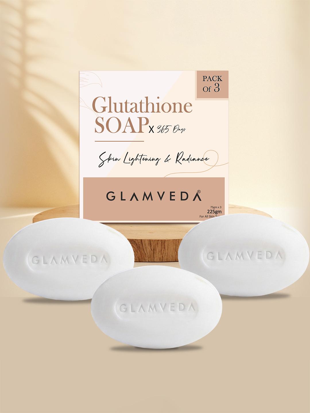 Buy GLAMVEDA Set Of 3 Glutathione Soap With Kojic Acid - 75g Each - Soap for Unisex 30007244