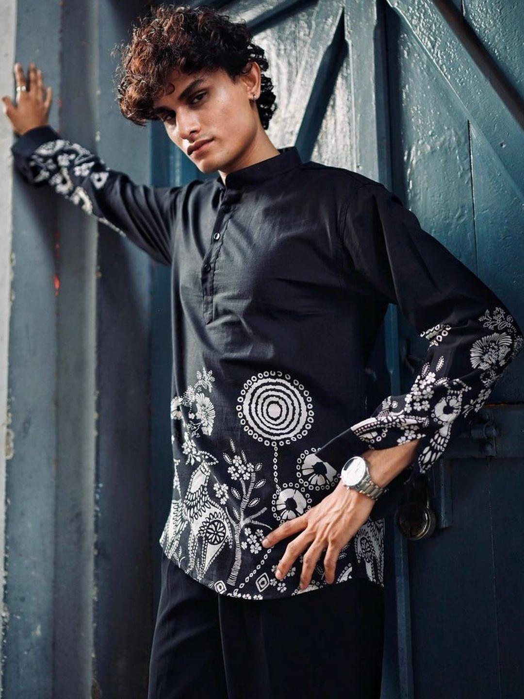 Hues Fab Men Ethnic Motifs Kurta - Image 1