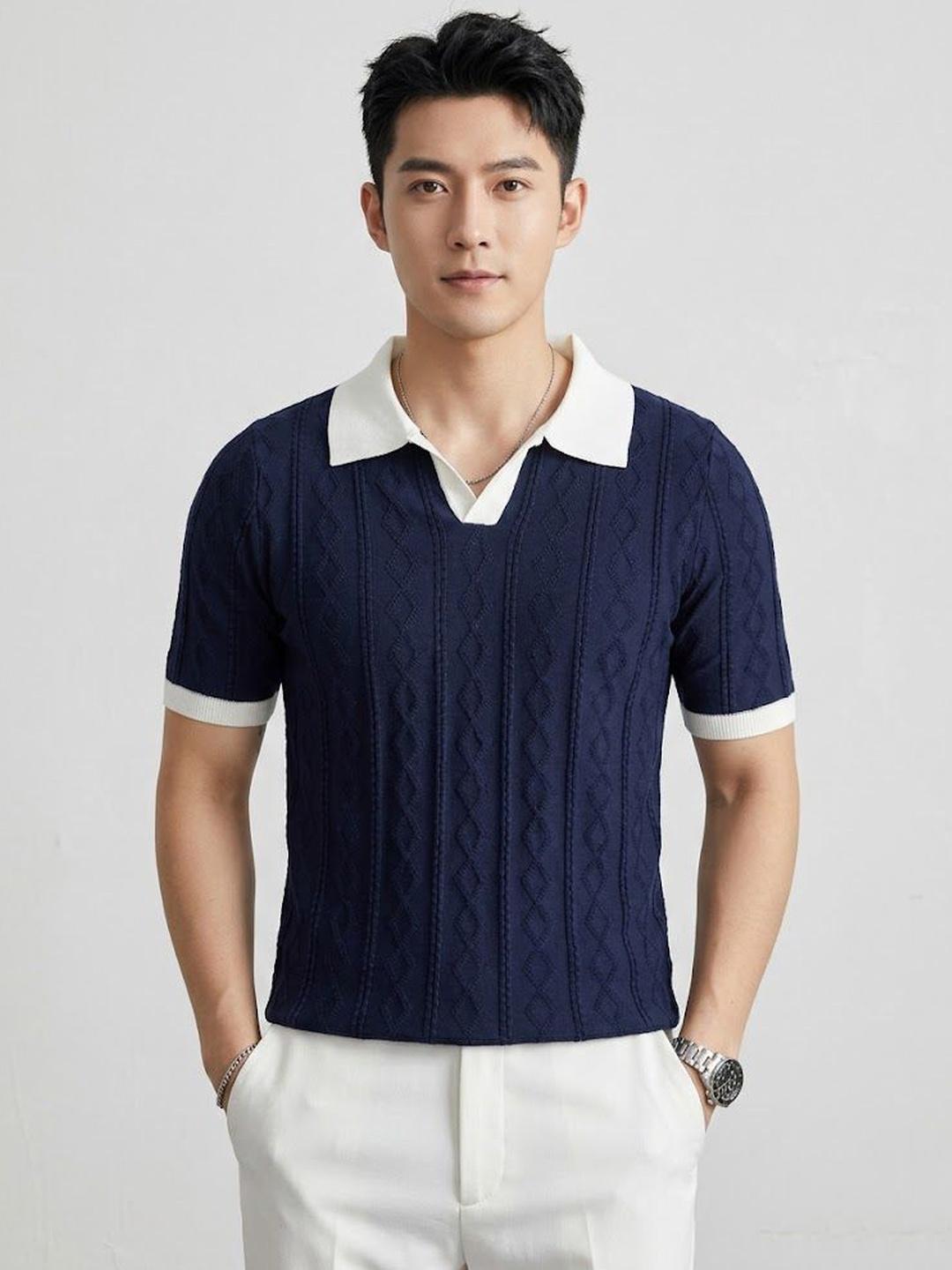 Suo Men Polo Collar T-shirt - Image 1