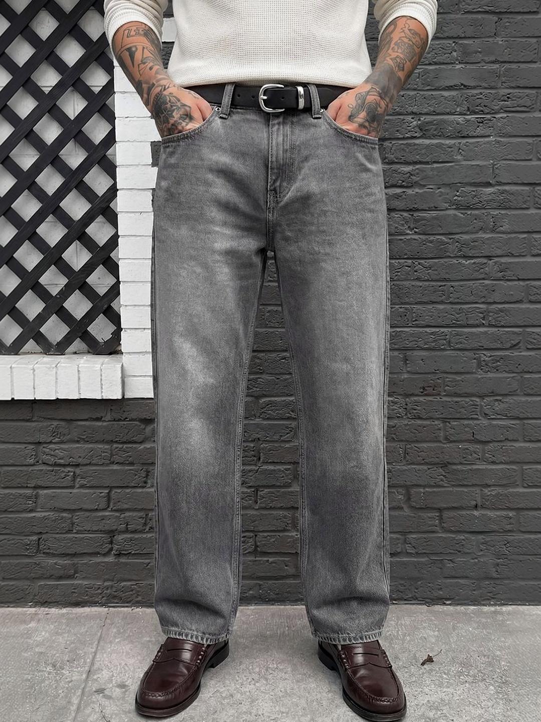 Snitch Grey Mid-Rise Straight Fit Jeans - Image 1