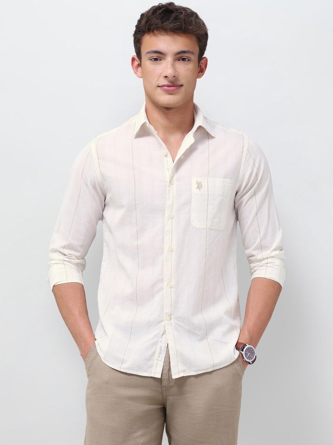 U.S. Polo Assn. Men Striped Casual Shirt - Image 1
