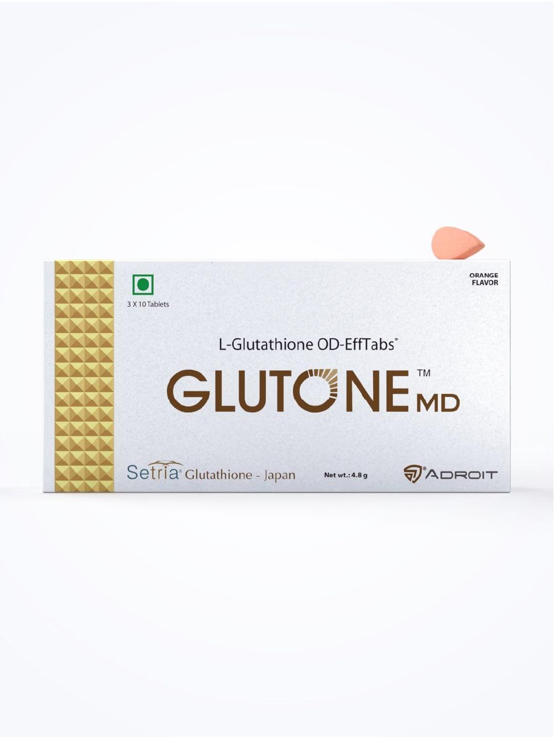 Buy GLUTONE MD Orange Flavoured Glutathione Mouth-Dissolving Tablets - 30  Tablets - Skin Supplements for Unisex 31225095