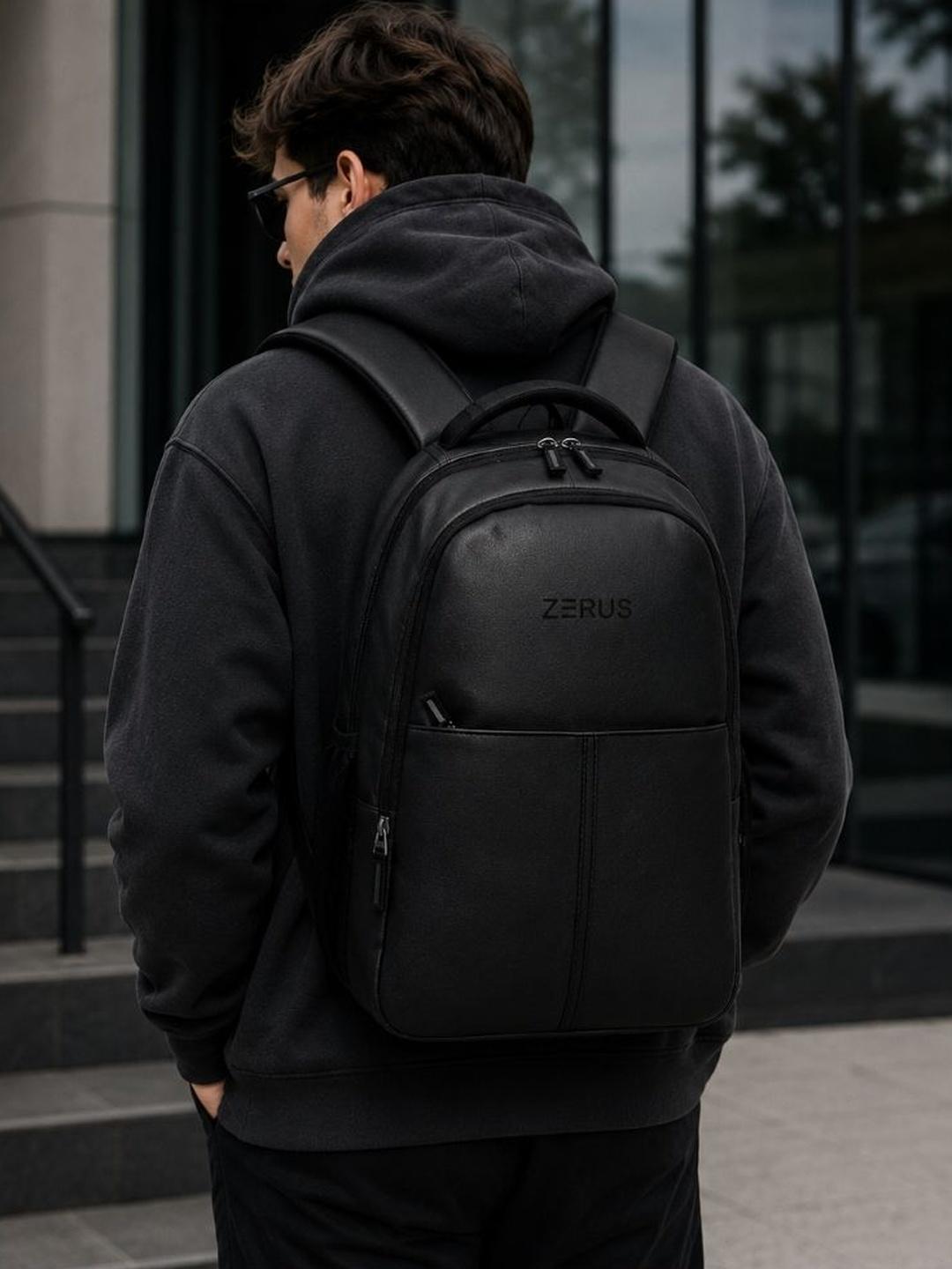 ZERUS Unisex Brand Logo Backpack - Image 1