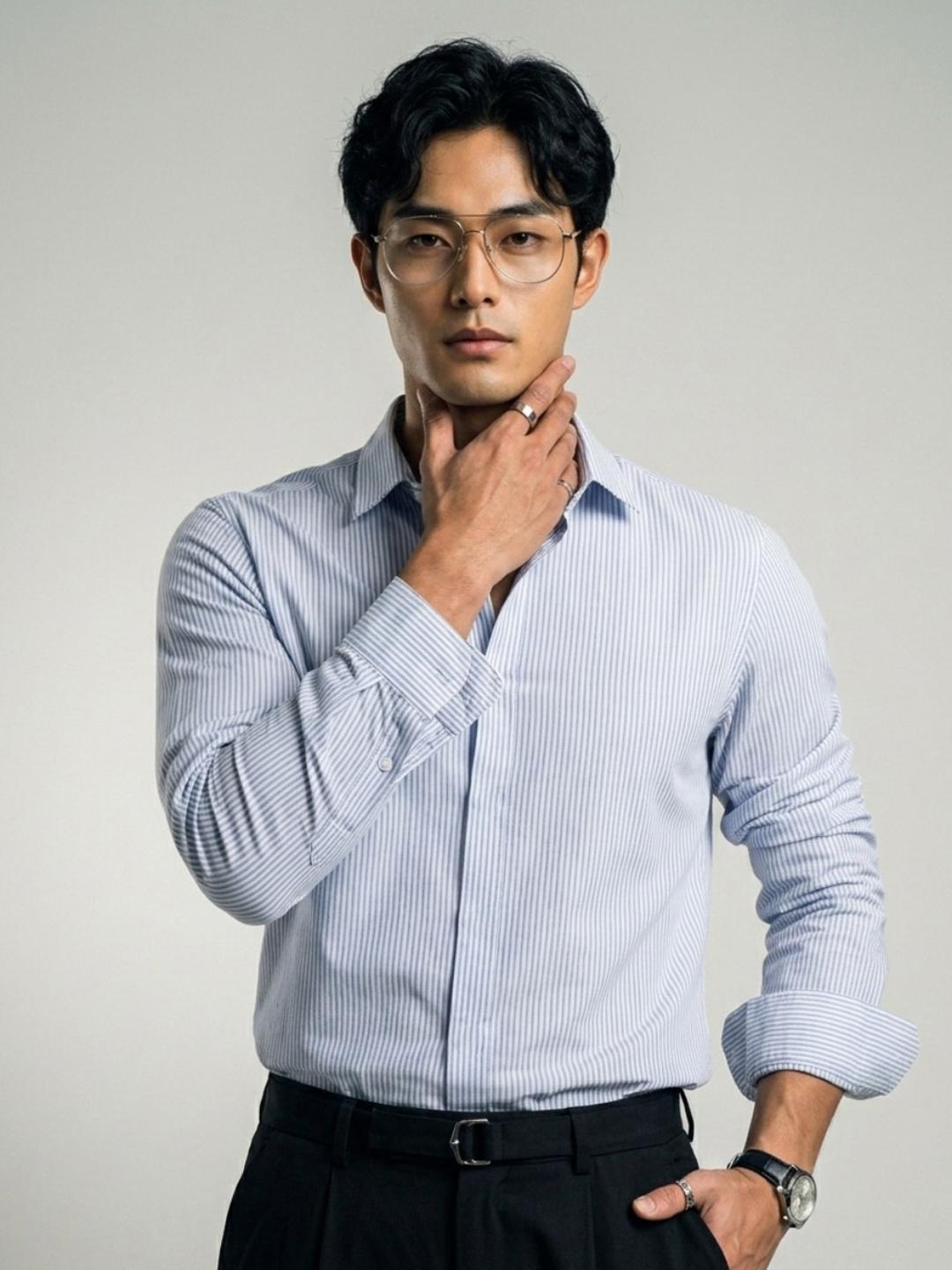 OvrWrk Striped Regular Fit Casual Shirt - Image 1