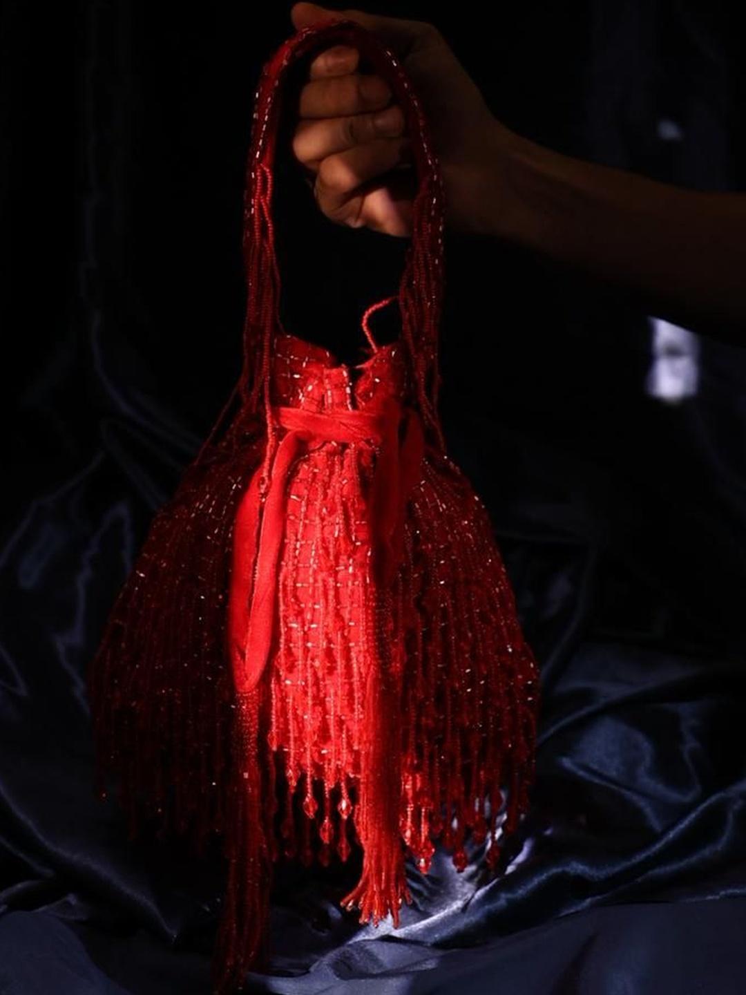 Tasna Embellished Bucket Handheld Bag - Image 1