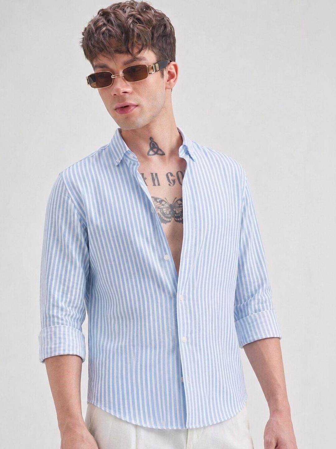 Roadster Men Classic Striped Casual Shirt - Image 1