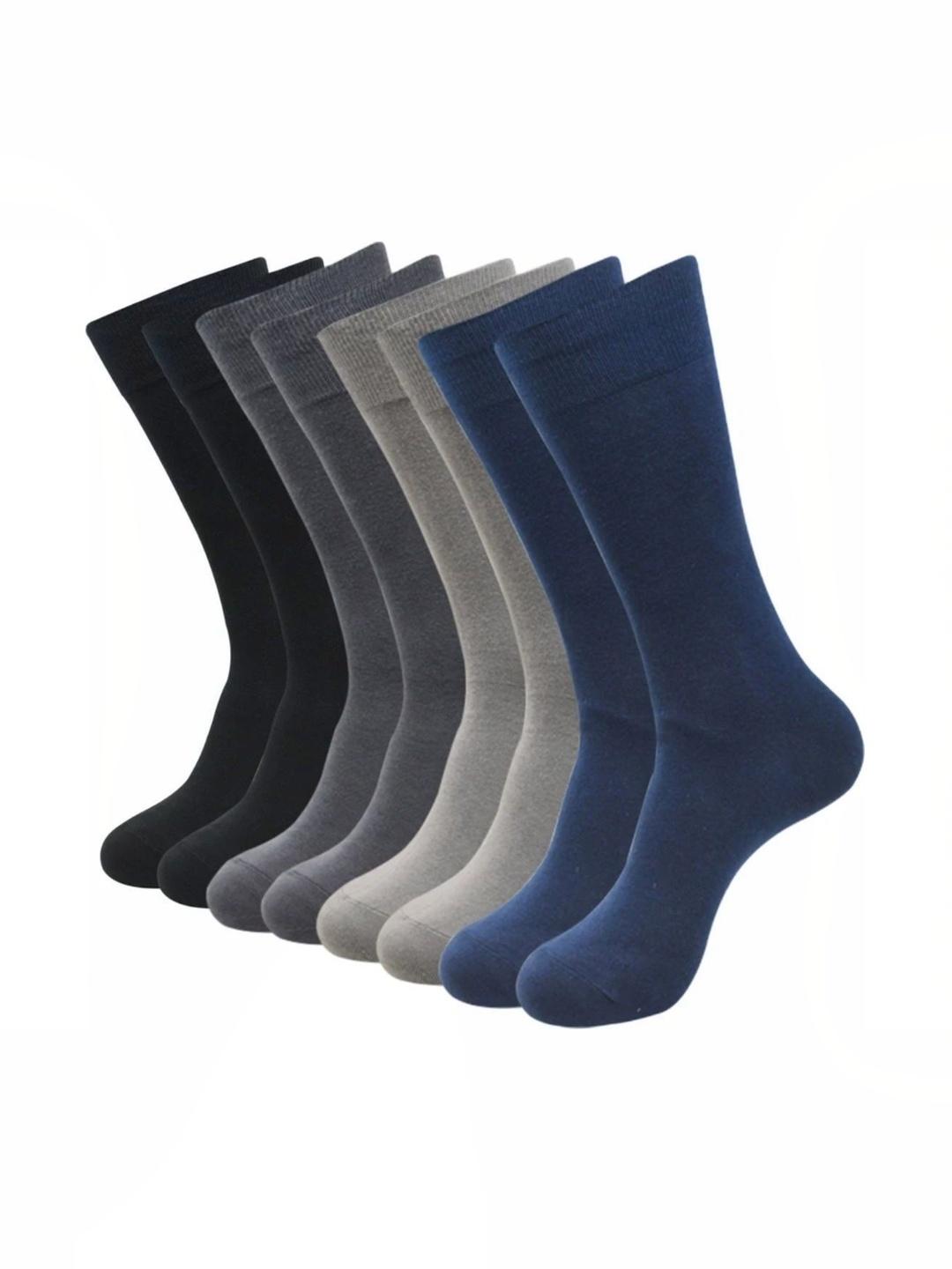 Akeeta Men Pack of 4 Cotton Assorted Calf Length Socks - Image 1