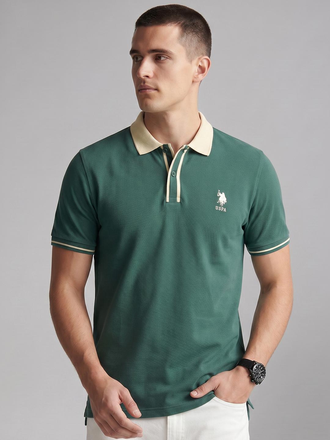 U.S. Polo Assn. Polo Collar Logo Cotton T-Shirt - Image 1