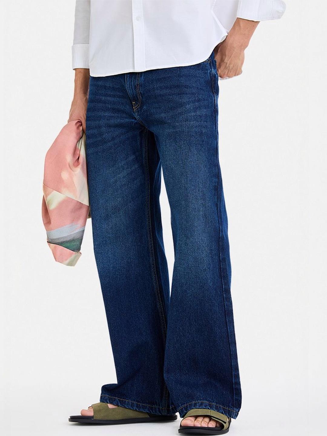 Snitch Indigo Mid-Rise Flared Jeans