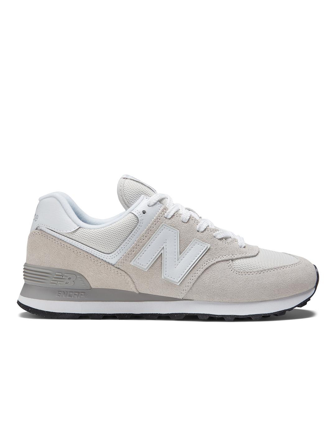Buy New Balance Men 574 White Woven Design Suede Sneakers - Casual