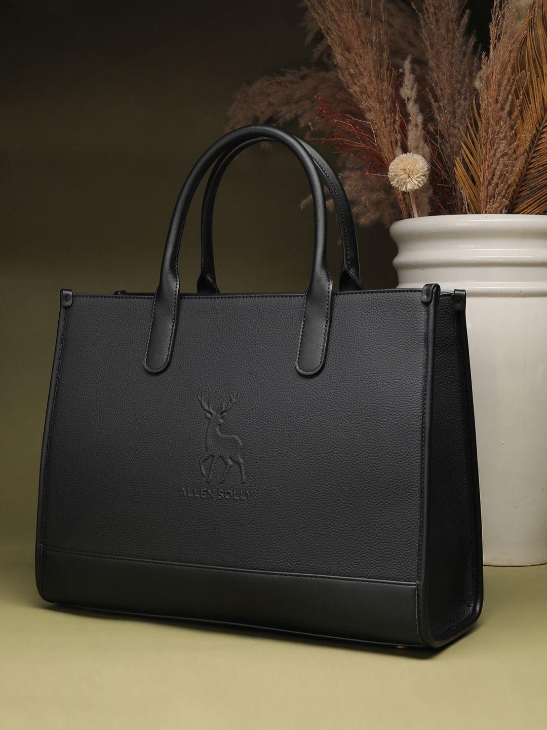 Allen Solly Woman Textured PU Structured Tote Bag