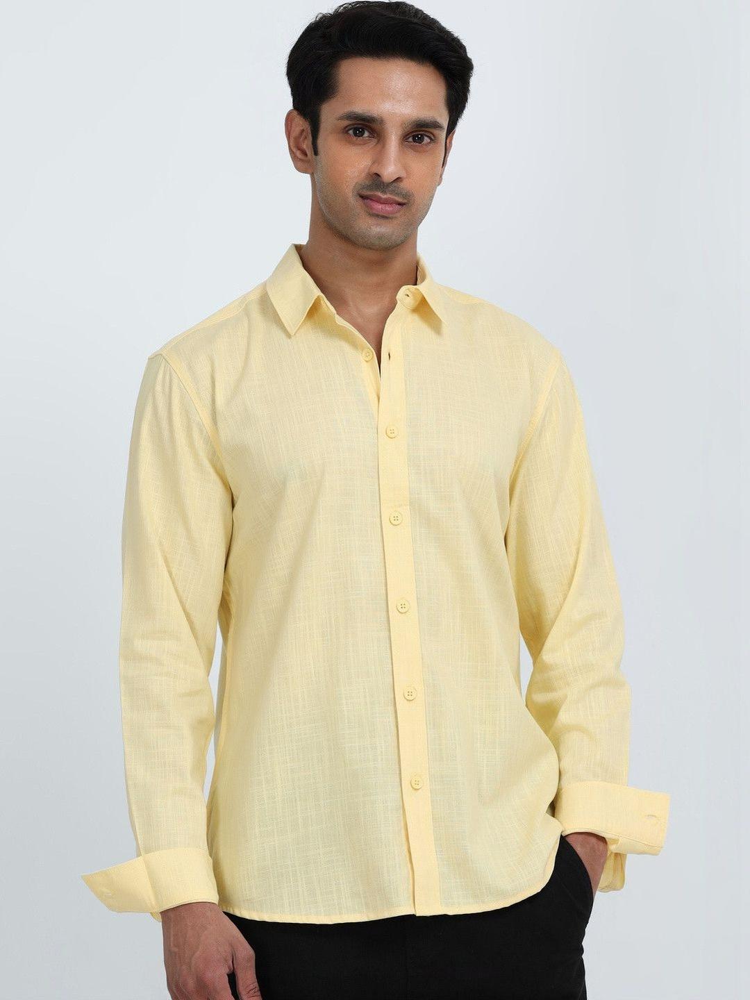 StitchX Men Full Sleeve Solid Casual Shirt - Image 1