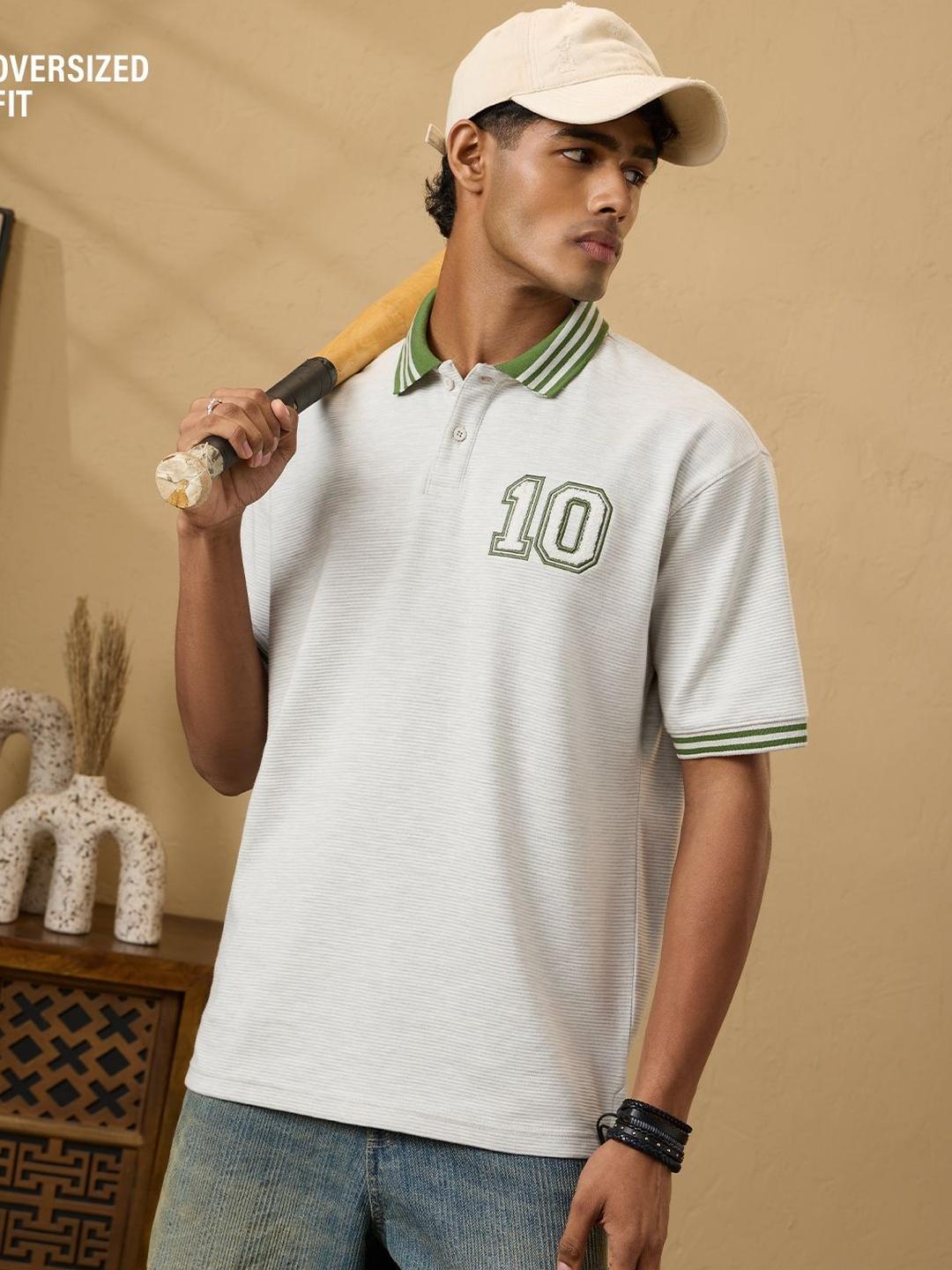 The Souled Store Men Oversized Polo T-Shirt