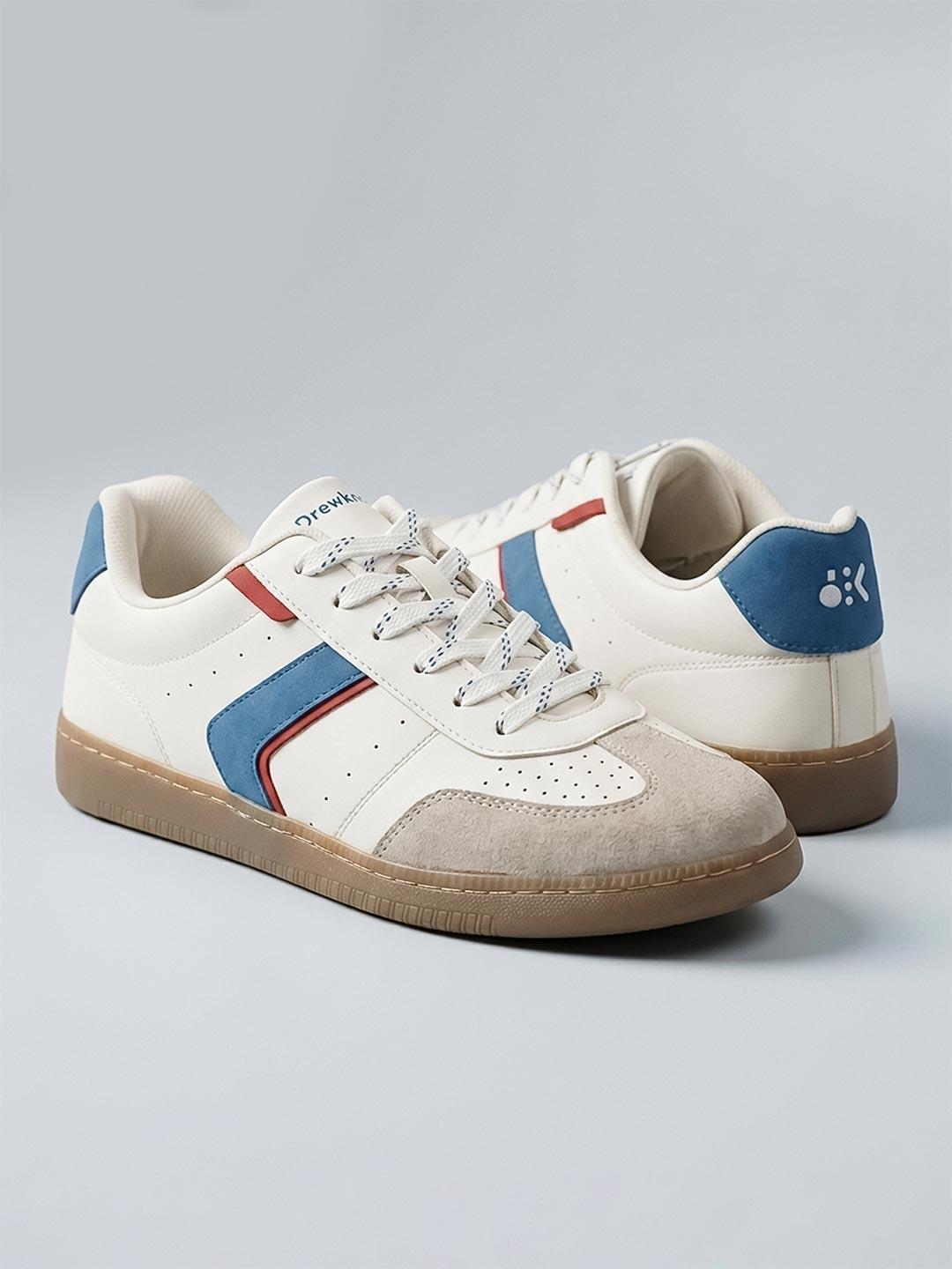 DREWKNOT Men Colourblocked Leather Sneakers