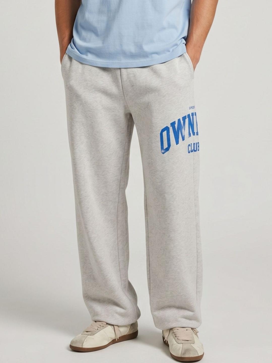 Dopestar Men Baggy Typography Track Pants - Image 1