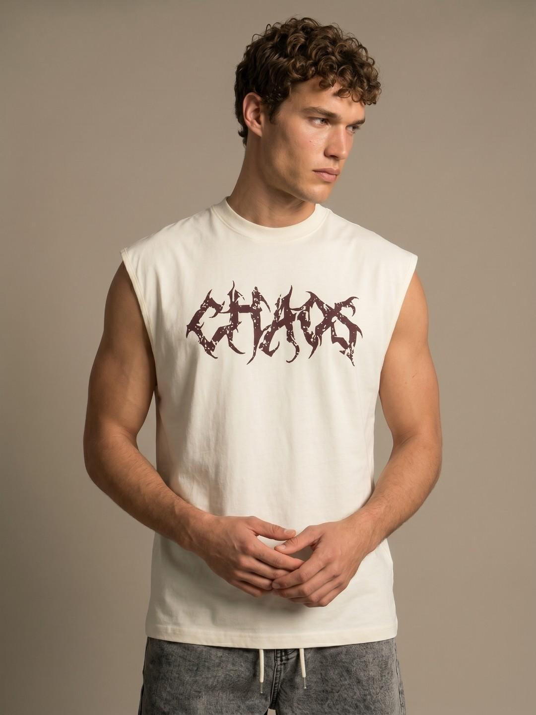 glitchez Typography Printed Oversized Fit T-shirt
