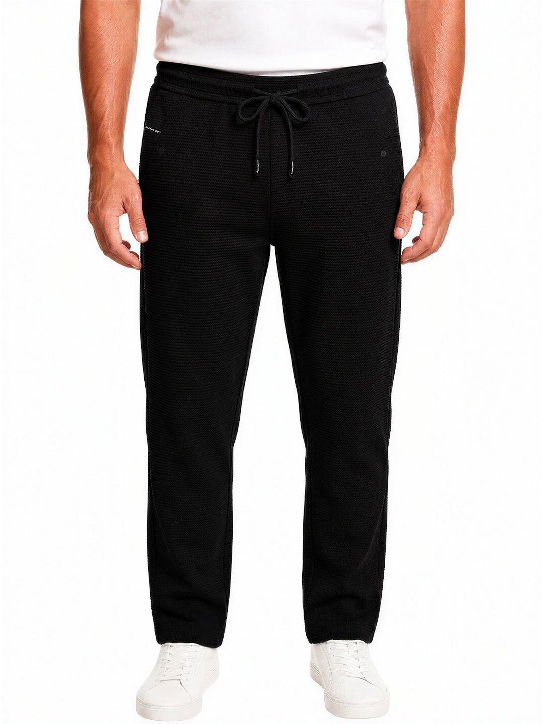 Status Quo Men Regular Fit Textured Joggers - Image 1