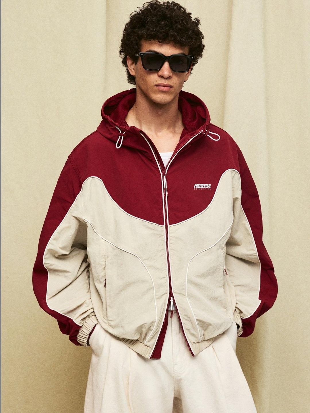 Bershka Hooded Windbreaker Jacket for Men