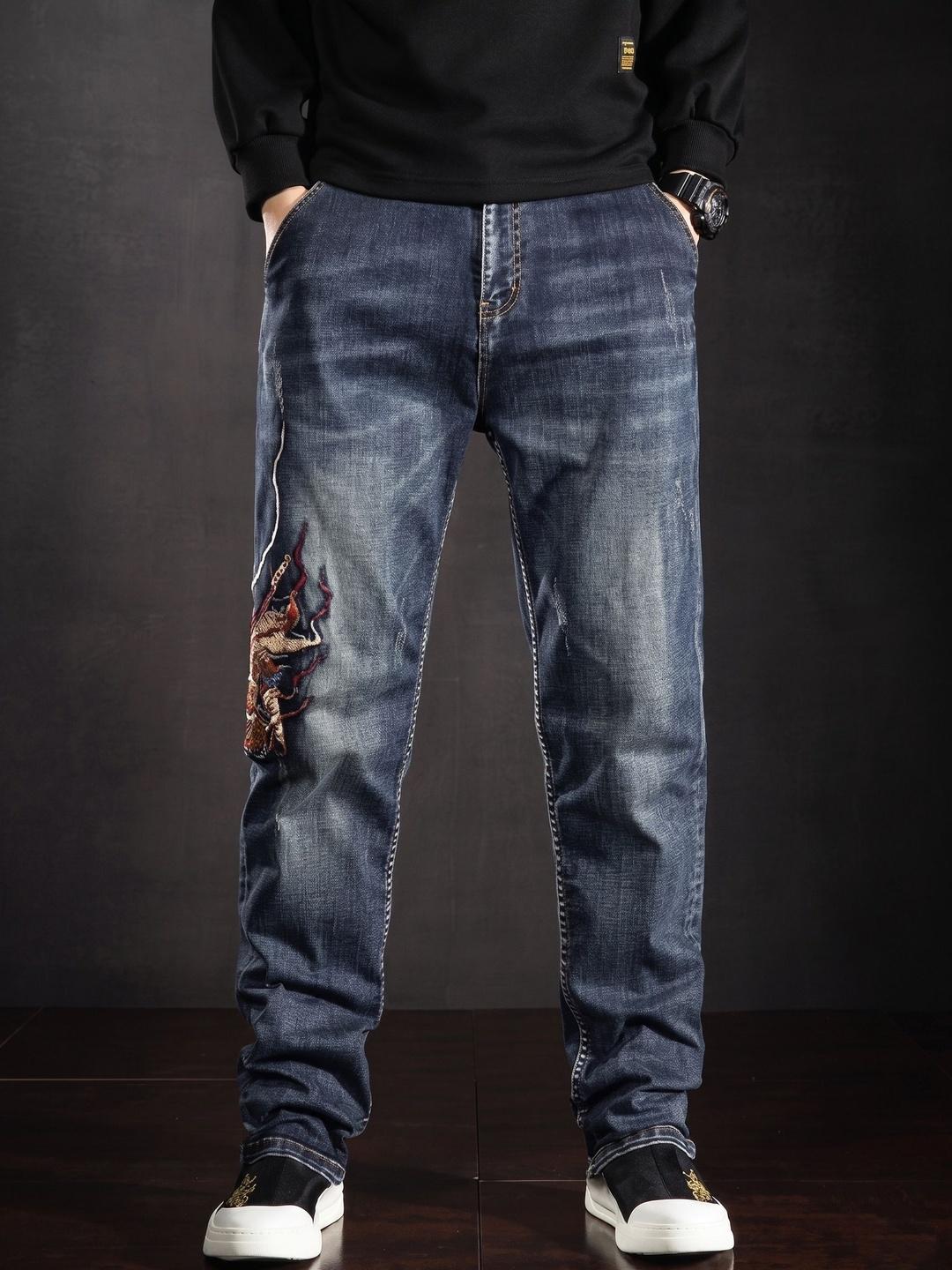 Suo Men Skinny Fit Mid-Rise Jeans - Image 1