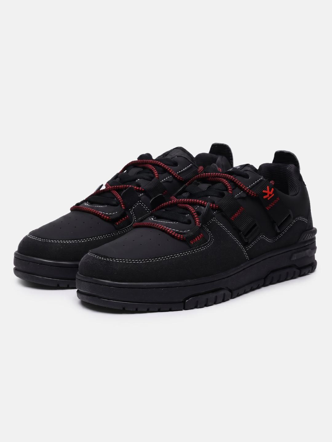 WROGN Men Perforated Lace-Up Sneakers