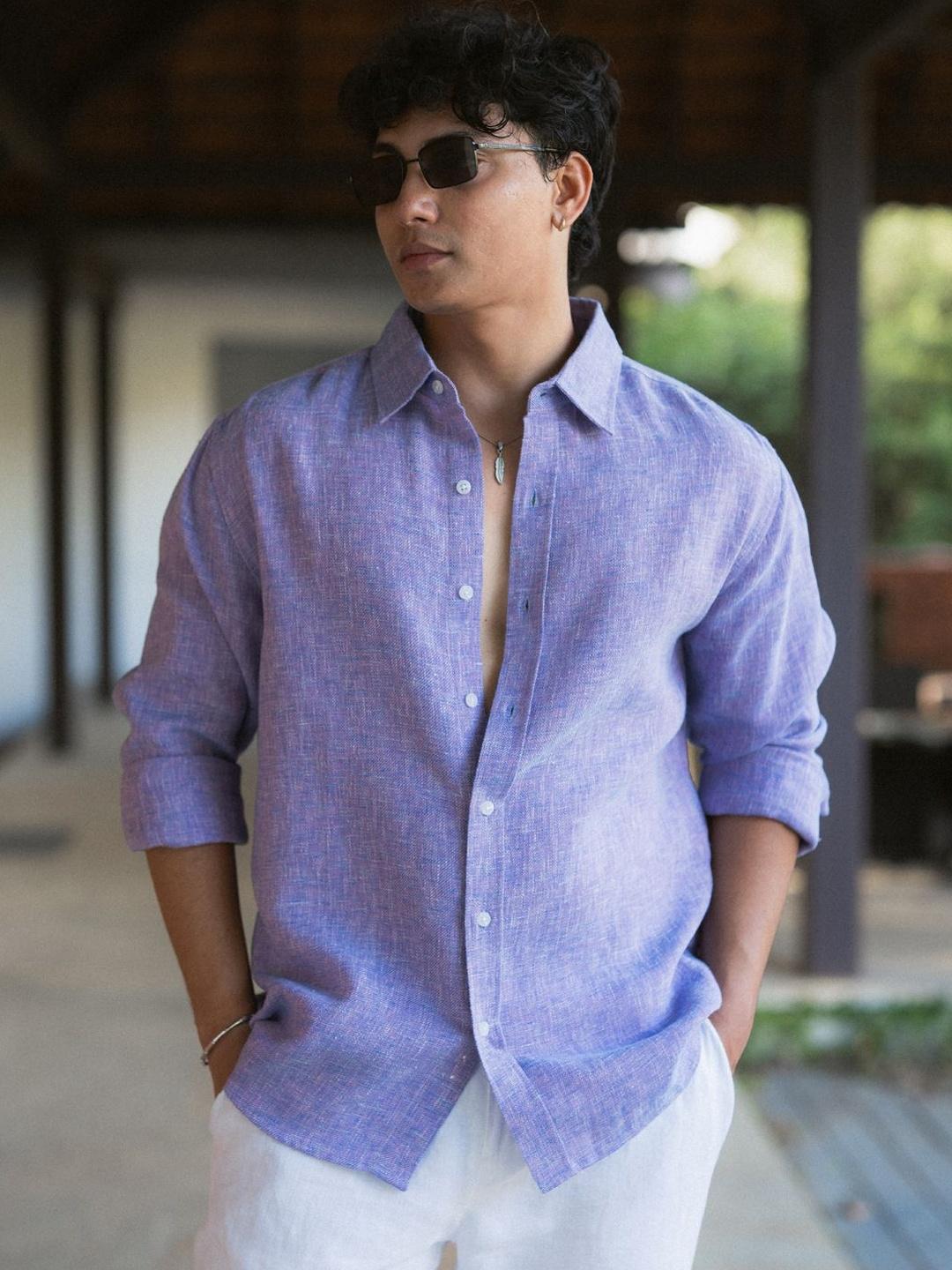 Powerlook Checked Spread Collar Casual Shirt