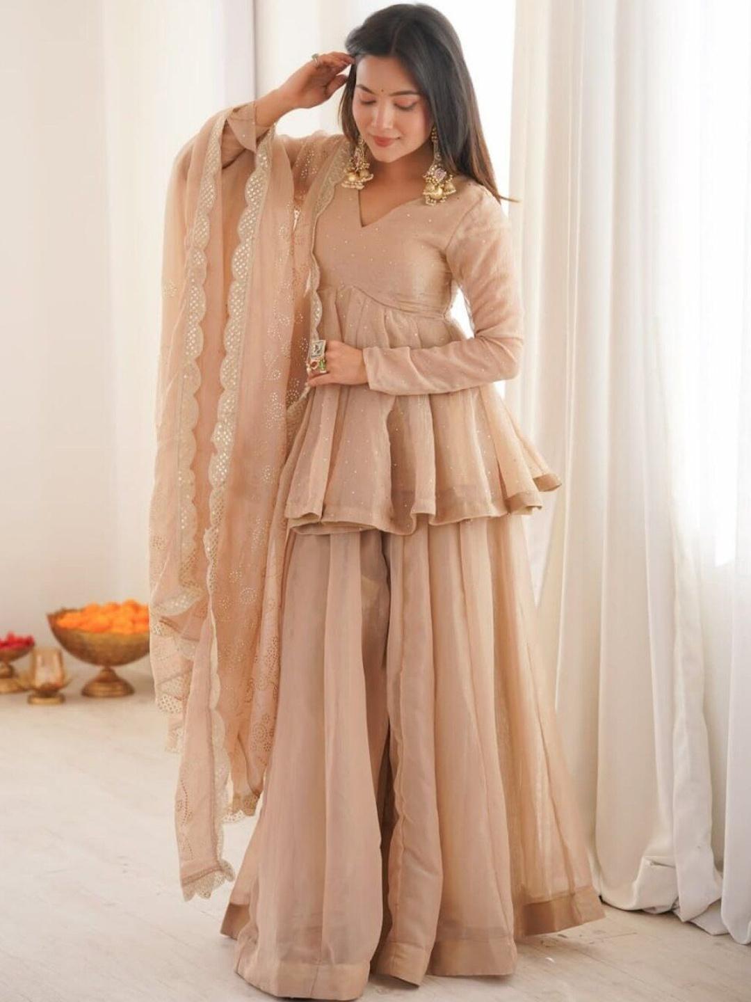 all about you Women Ethnic Motifs Kurta with Sharara & Dupatta - Image 1