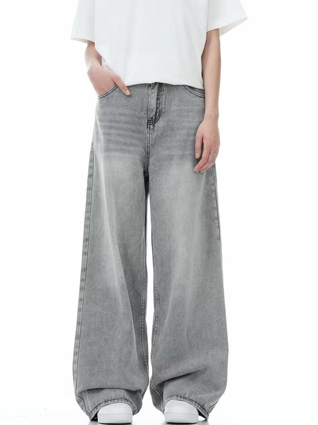 StyleCast Men Wide Leg High-Rise Jeans - Image 1