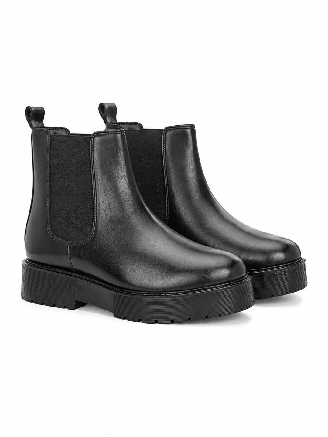 Hirels Men Round Toe Slip-On Chelsea Boots