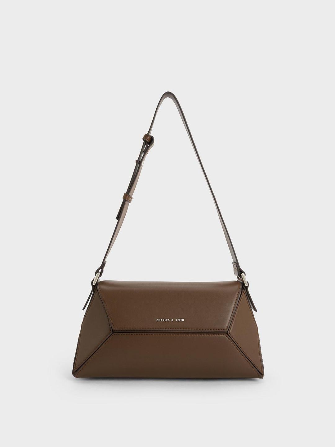 Buy CHARLES & KEITH Nasrin Solid Structured Sling Bag - Handbags