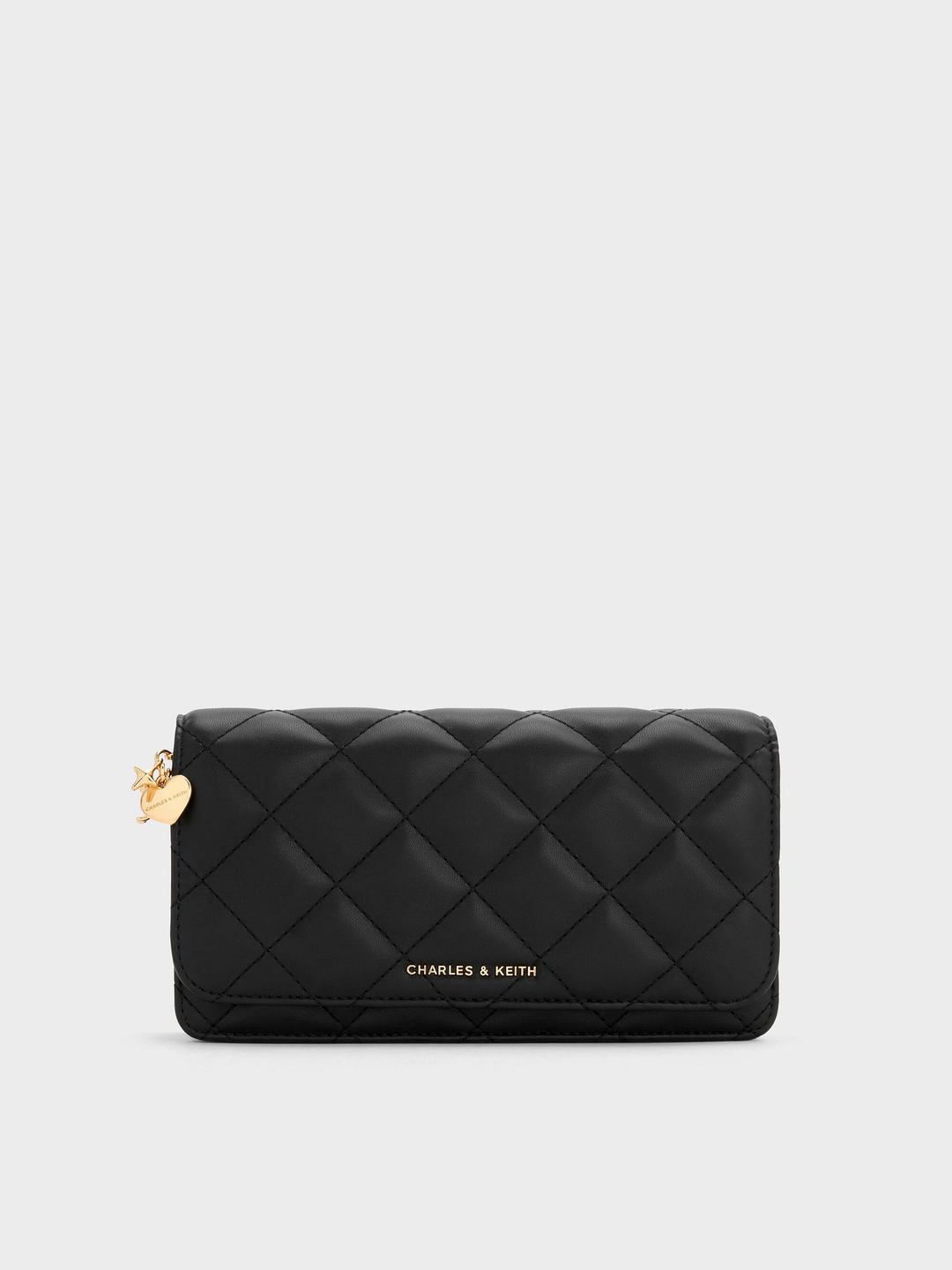 CHARLES & KEITH Arrietty Quilted Bow-Heart Chain Wallet - Image 1