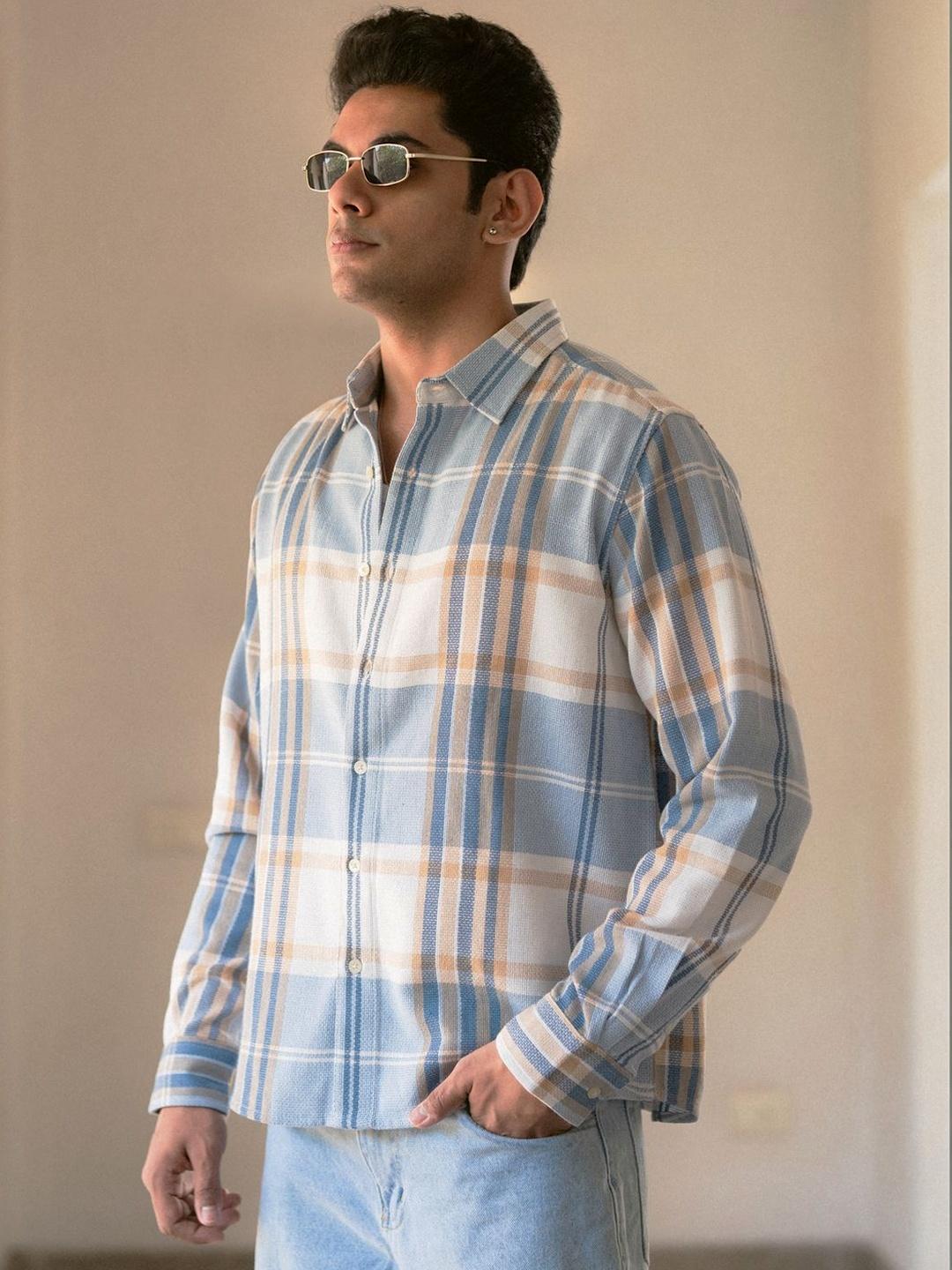 Powerlook Men Tartan Checks Casual Shirt