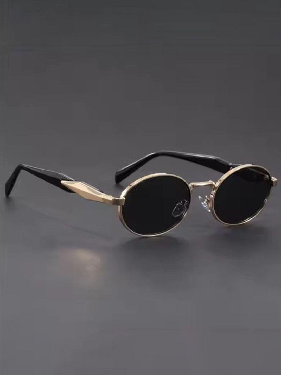 HAYDEN haiza Women Oval Sunglasses Gold - Image 1