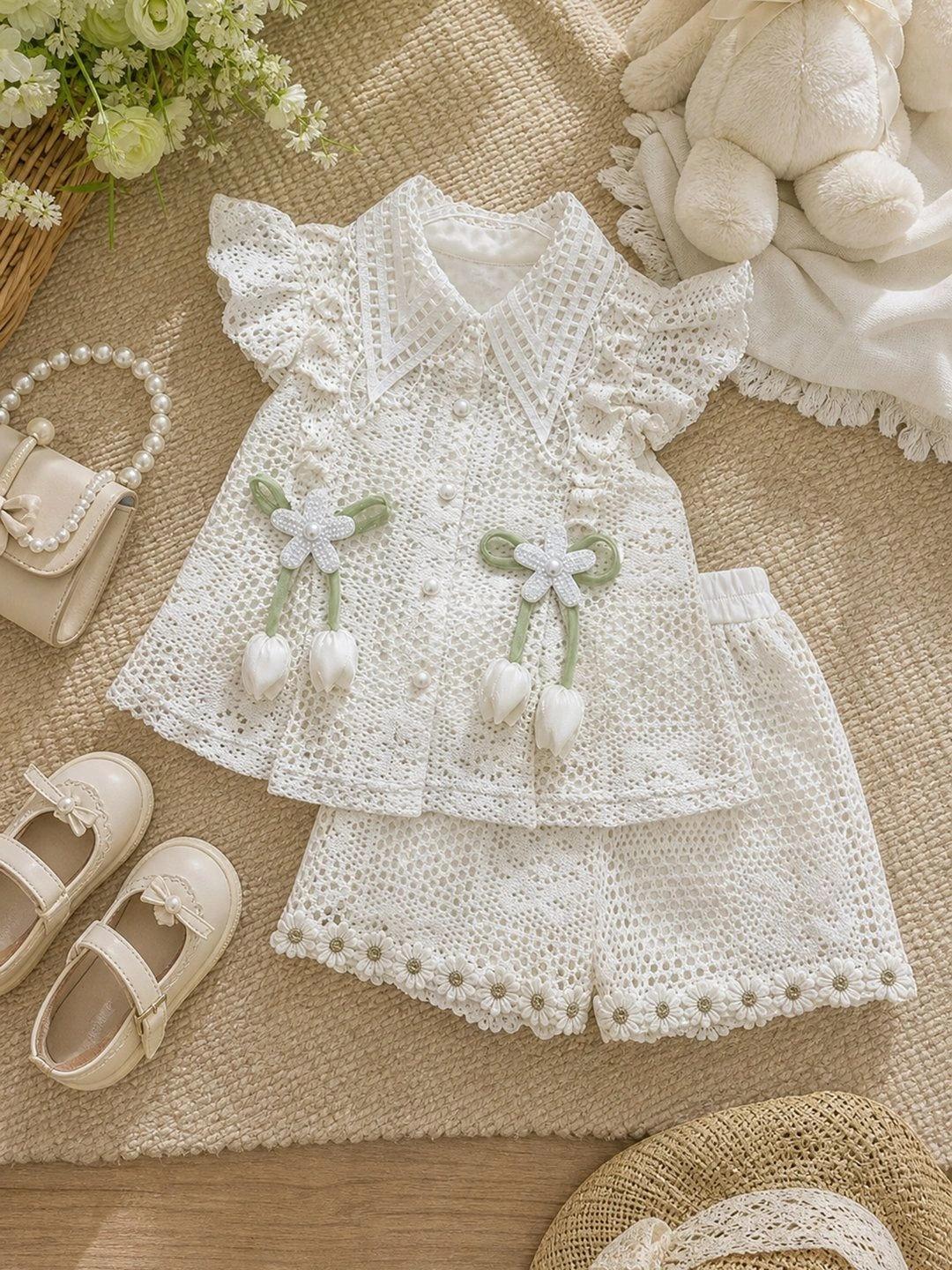Kiddelpret Girls Embellished Top with Shorts - Image 1