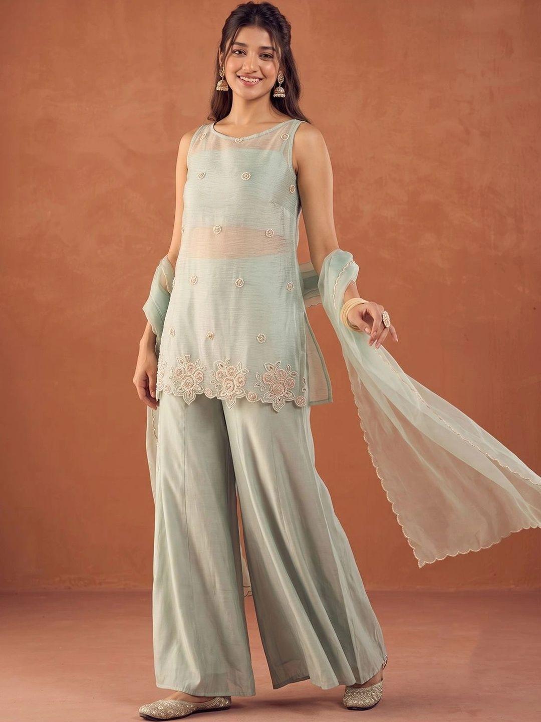 Varanga Women Ethnic Motifs Embroidered Thread Work Kurta - Image 1