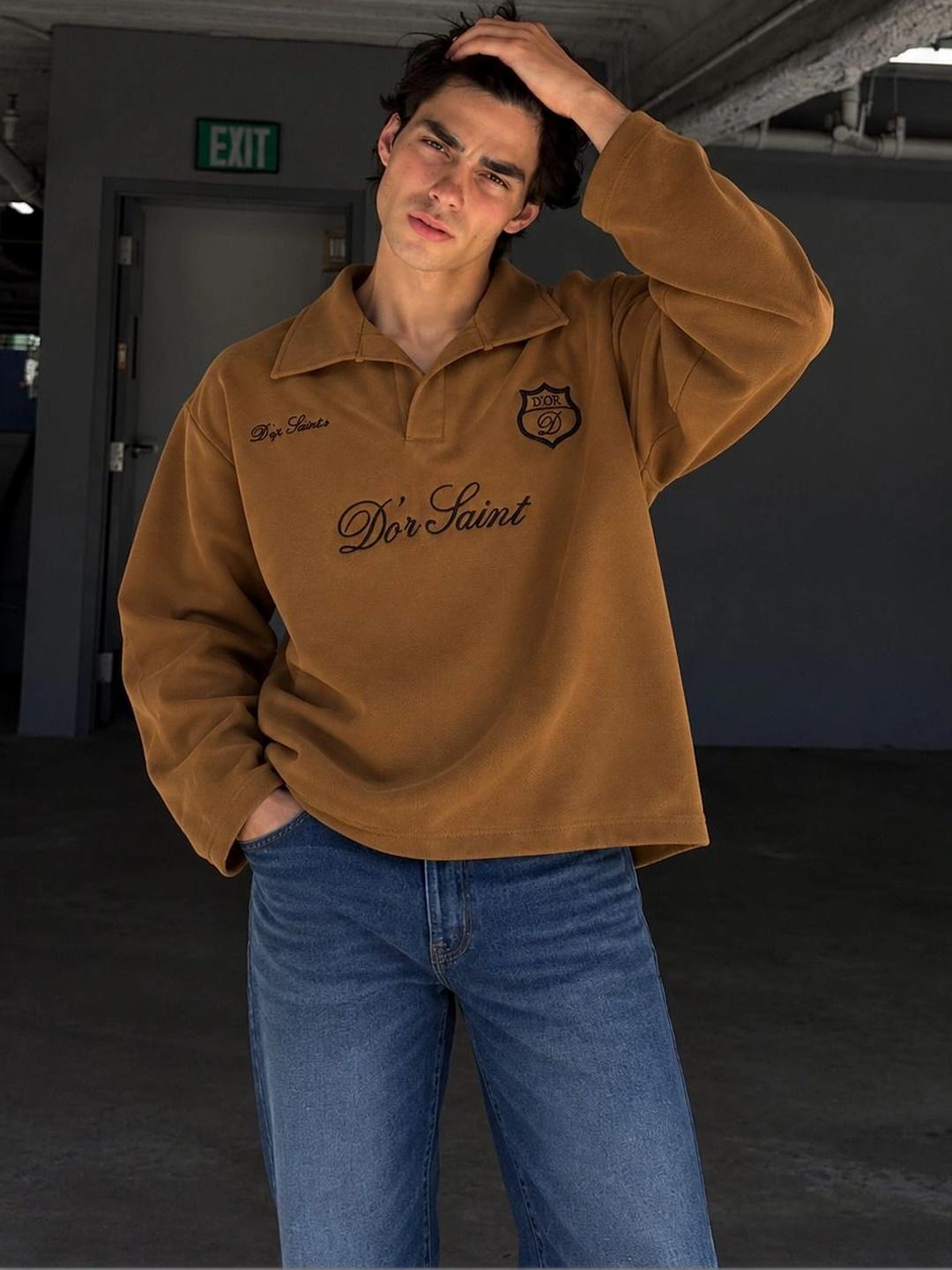 RAW ERA Men Typography Printed Polo Collar T-shirt - Image 1