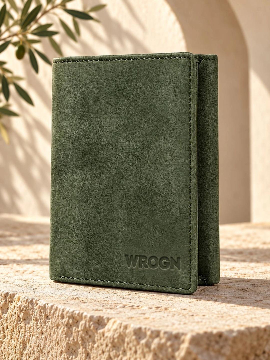 WROGN Men Leather Three Fold Wallet - Image 1