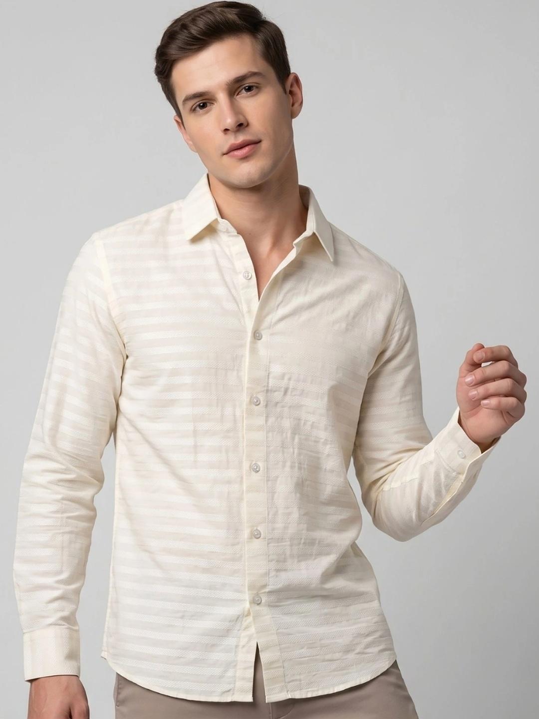 U.S. PITCHERS Men Modern Slim Fit Casual Shirt - Image 1