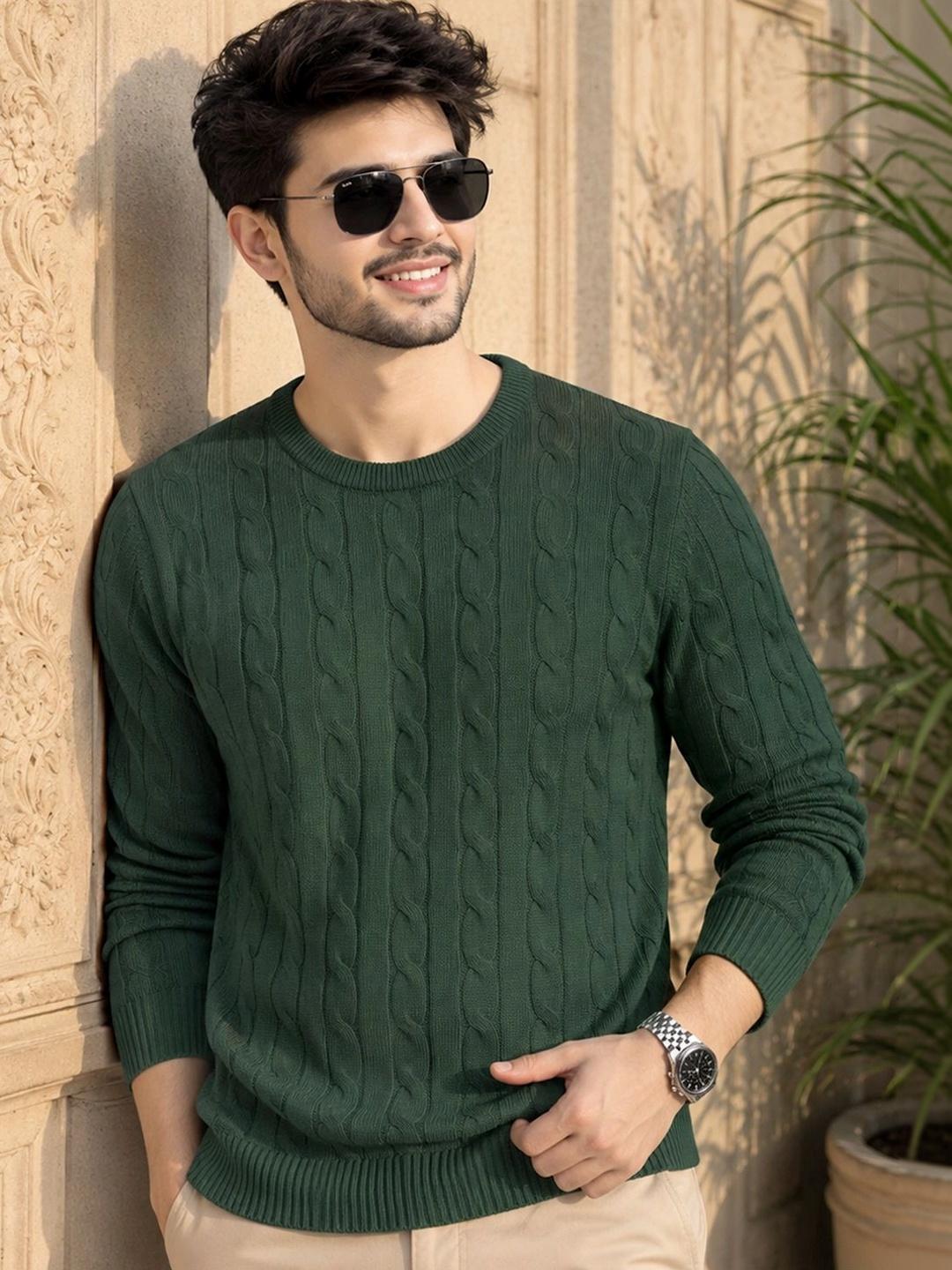 Mast & Harbour Men Cable Knit Pullover - Image 1