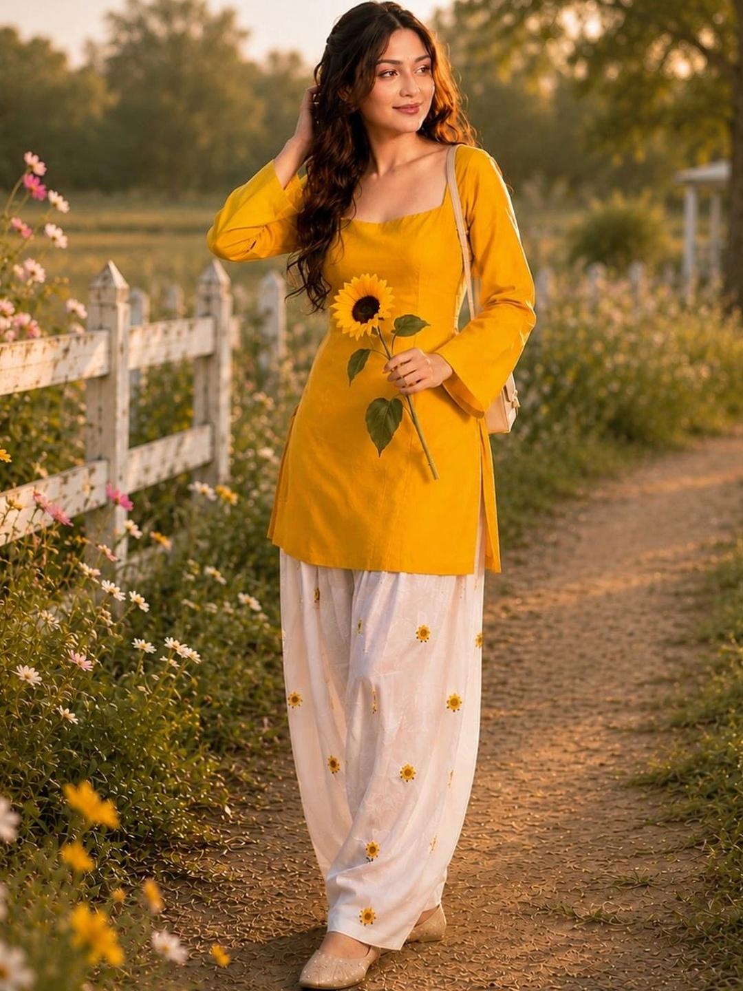 Anouk Rustic Women Floral Regular Kurta with Patiala - Image 1