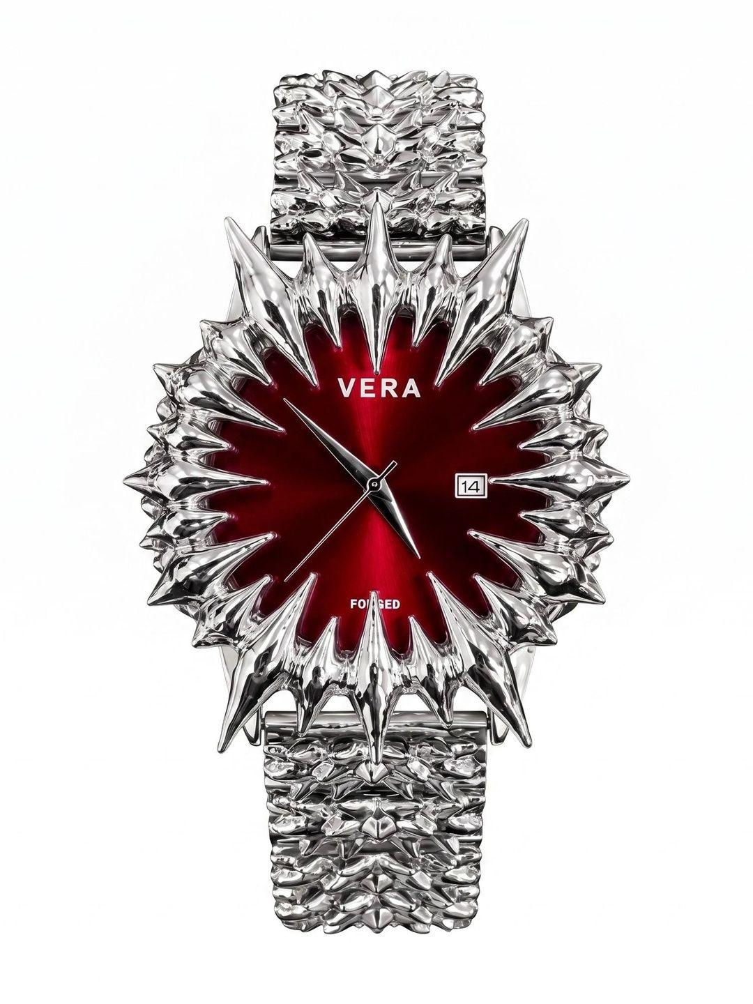 Vera Watches Men Dial & Bracelet Style Straps Analogue Date Aperture - Image 1
