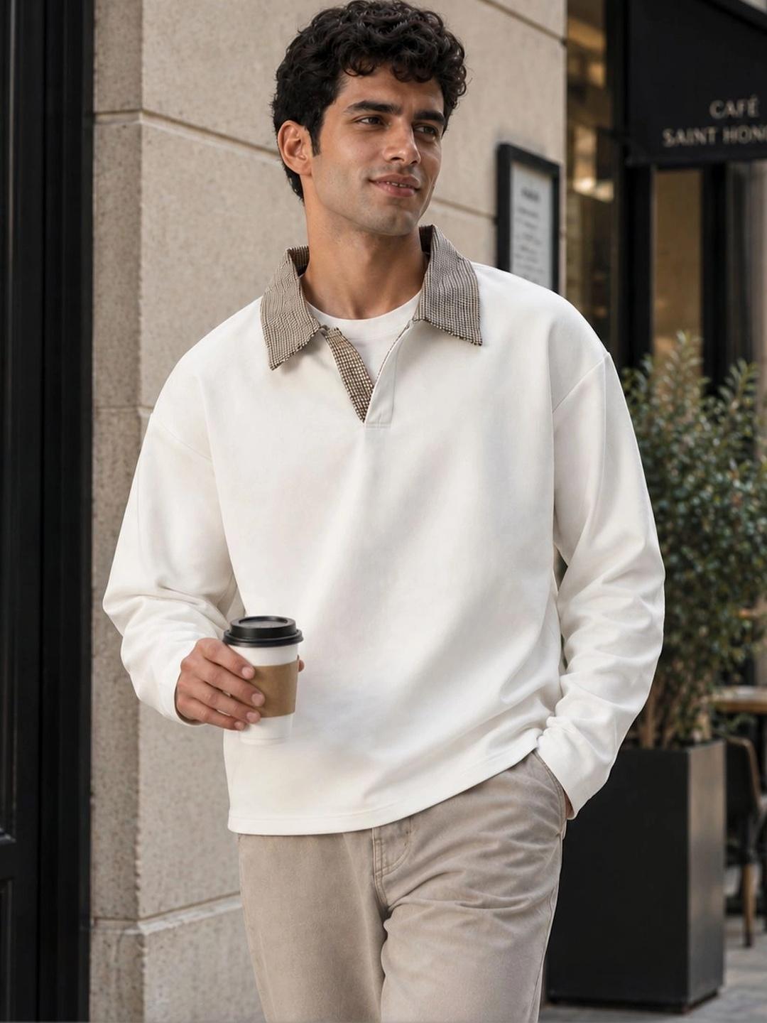 Suo Men Colourblocked Sweatshirt - Image 1