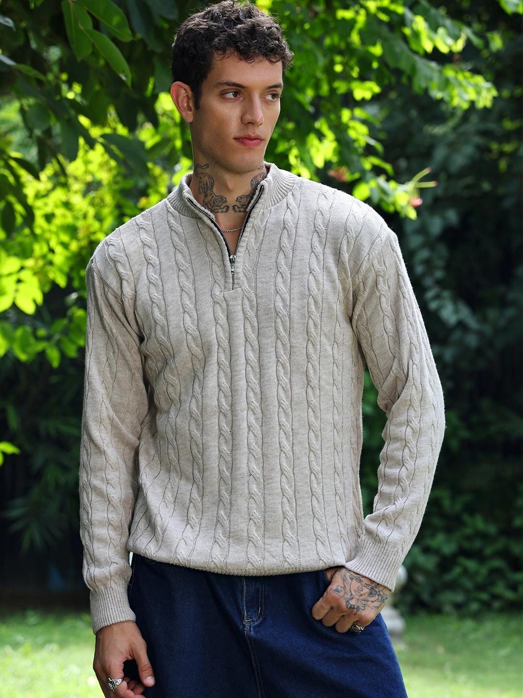 Roadster Men Cable Knit Pullover - Image 1