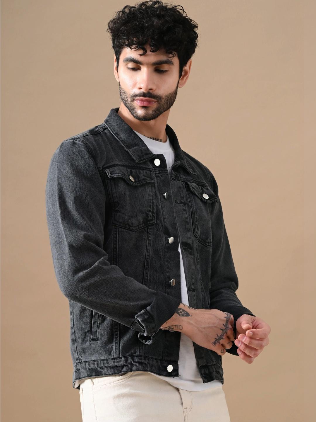 Kook N Keech Men Outdoor Denim Jacket Blue - Image 1