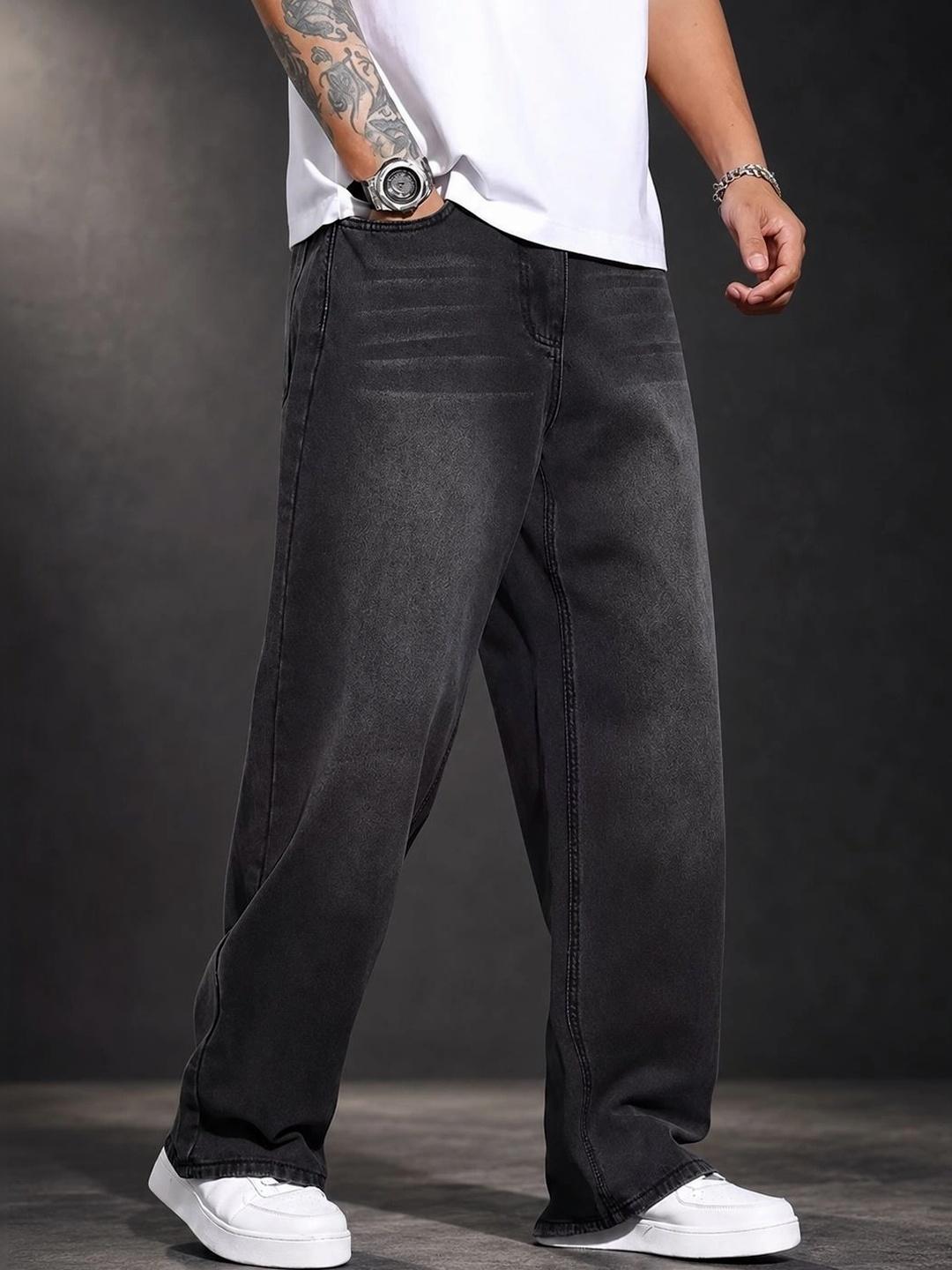 HOKER Men Jean Straight Fit Mid-Rise Light Fade Stretchable Jeans - Image 1